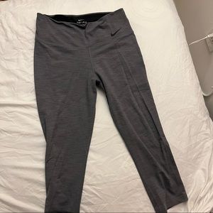Nike Gray Cropped Dri-Fit Leggings